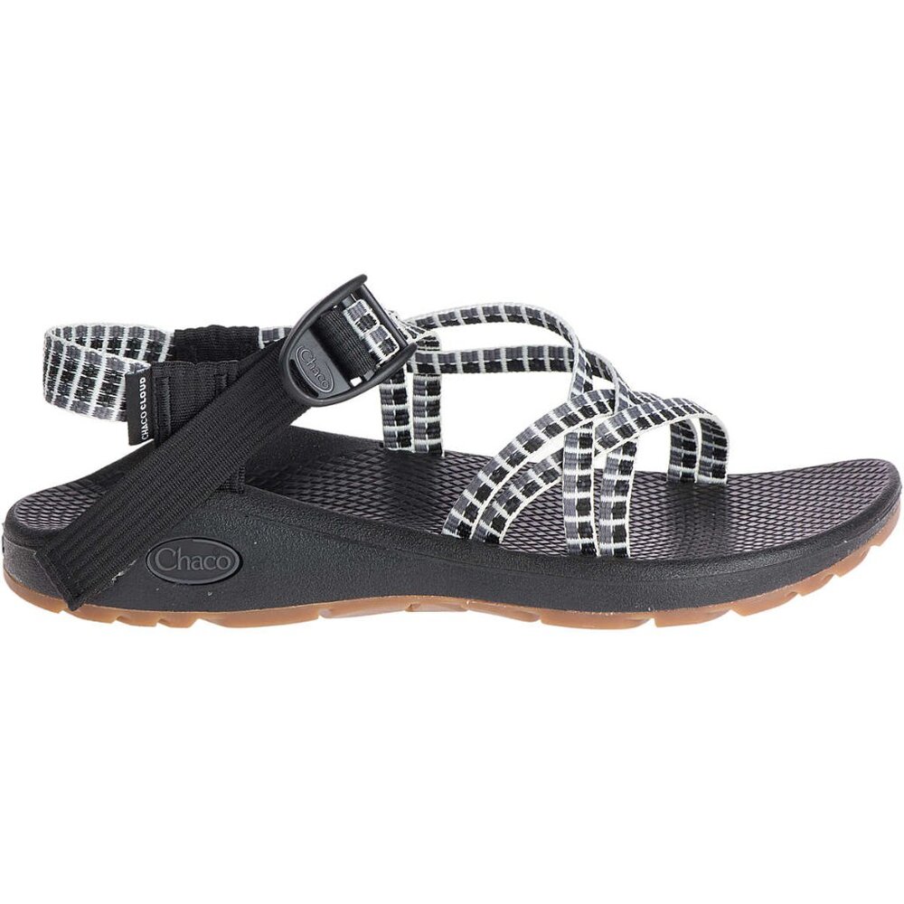 EUC Chaco Women's ZX/1 Dual Strap Cloud Sandal, Black/White, 11US